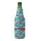 Peacock Zipper Bottle Cooler - FRONT (bottle)