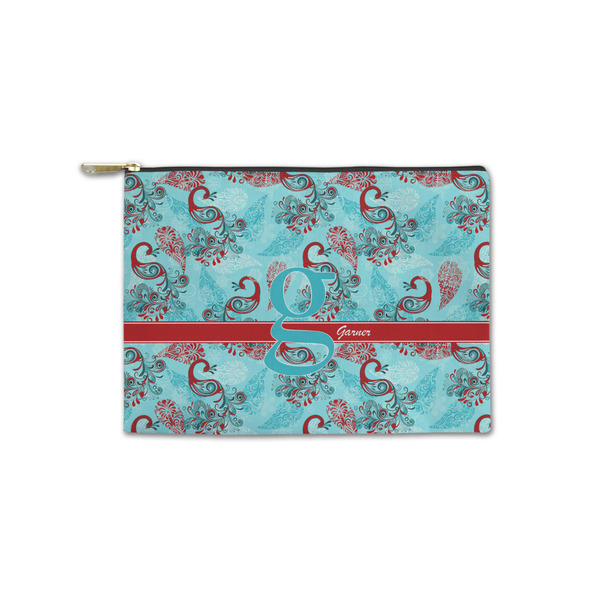 Custom Peacock Zipper Pouch - Small - 8.5"x6" (Personalized)
