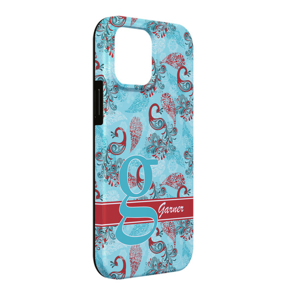 Custom Peacock iPhone Case - Rubber Lined - iPhone 13 Pro Max (Personalized)