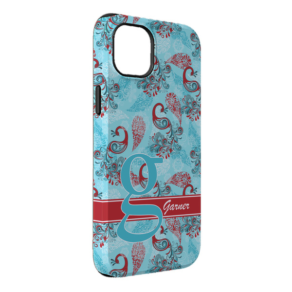 Custom Peacock iPhone Case - Rubber Lined - iPhone 14 Pro Max (Personalized)