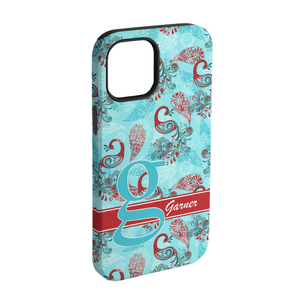 Custom Peacock iPhone Case - Rubber Lined - iPhone 15 (Personalized)