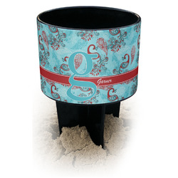 Peacock Black Beach Spiker Drink Holder (Personalized)