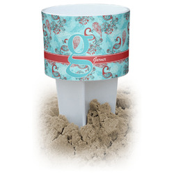 Peacock White Beach Spiker Drink Holder (Personalized)