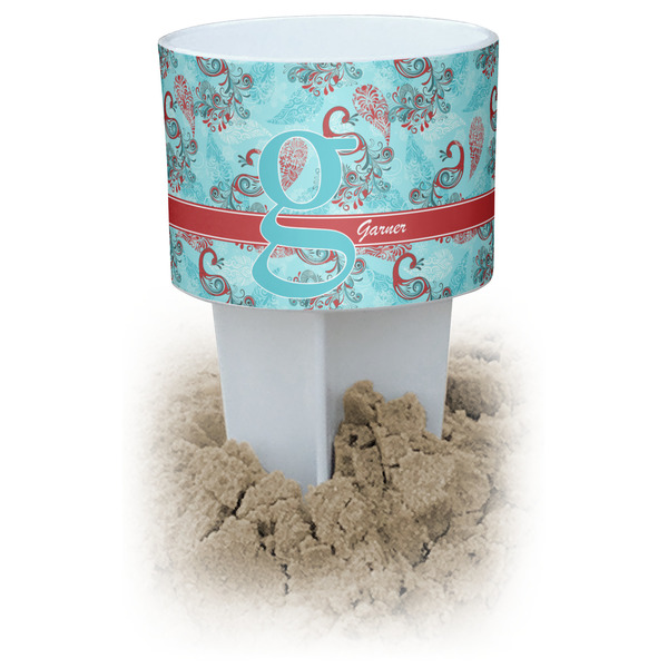 Custom Peacock Beach Spiker Drink Holder (Personalized)