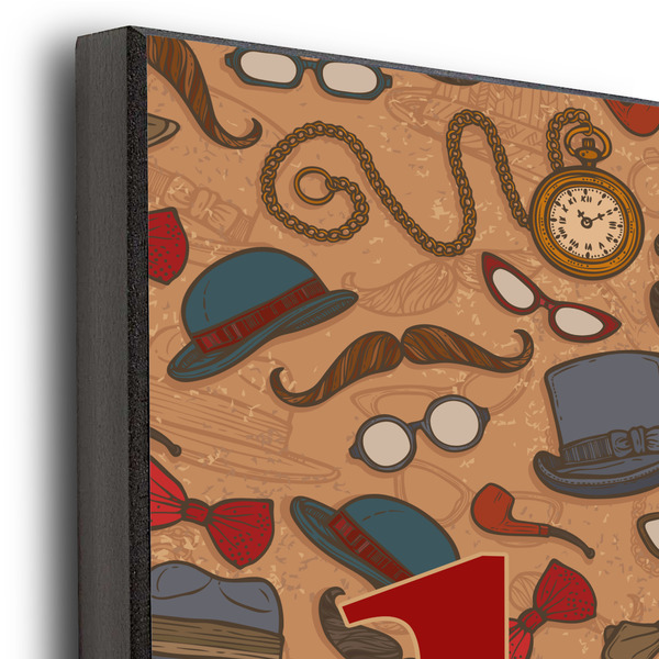 Vintage Hipster 11x14 Wood Print - Closeup