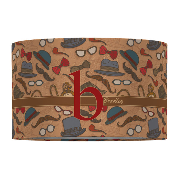 Vintage Hipster 12" Drum Lampshade - FRONT (Fabric)