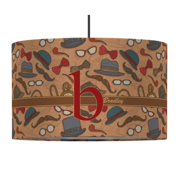 Vintage Hipster 12" Drum Lampshade - PENDANT (Fabric)