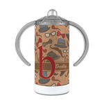 Vintage Hipster 12 oz Stainless Steel Sippy Cup (Personalized)