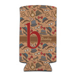 Vintage Hipster Can Cooler (tall 12 oz) (Personalized)