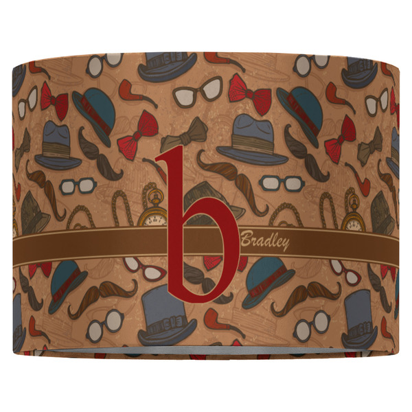 Vintage Hipster 16" Drum Lampshade - FRONT (Fabric)
