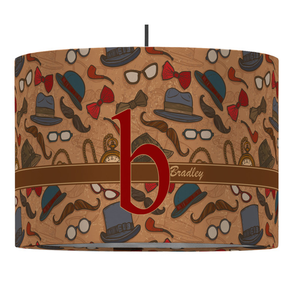Custom Vintage Hipster 16" Drum Pendant Lamp - Fabric (Personalized)