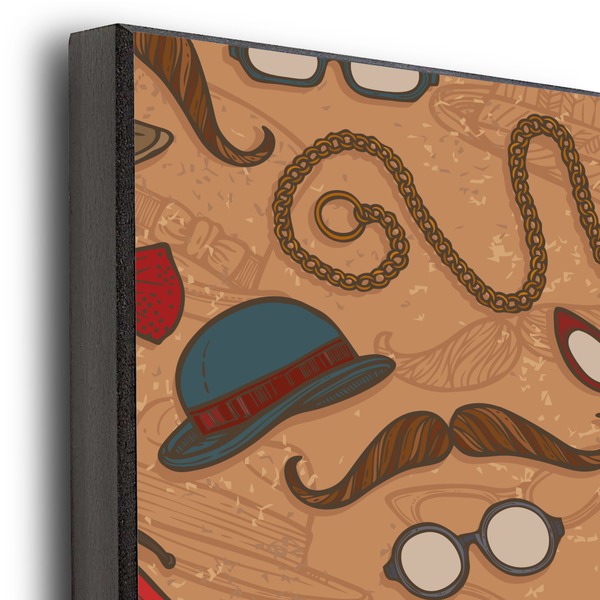 Vintage Hipster 16x20 Wood Print - Closeup