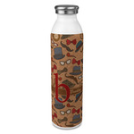 Vintage Hipster 20oz Stainless Steel Water Bottle - Full Print (Personalized)