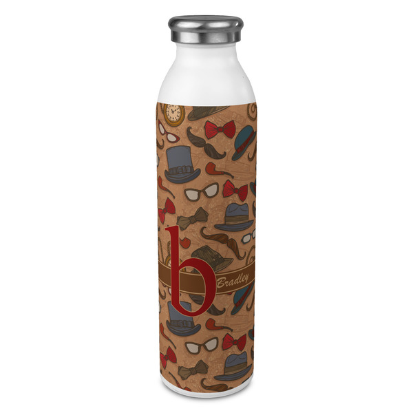 Custom Vintage Hipster 20oz Stainless Steel Water Bottle - Full Print (Personalized)