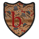Vintage Hipster Iron On Shield Patch B w/ Name and Initial
