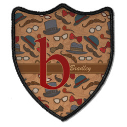 Vintage Hipster Iron On Shield Patch B w/ Name and Initial