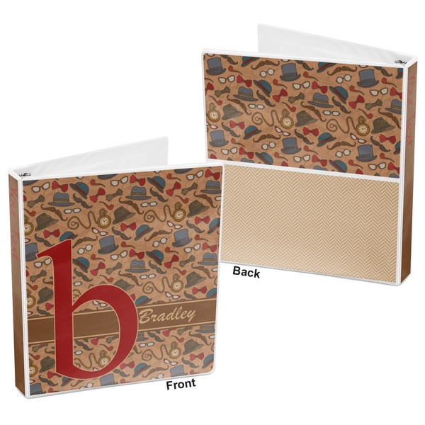 Vintage Hipster 3-Ring Binder Front and Back