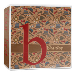 Vintage Hipster 3-Ring Binder - 2 inch (Personalized)