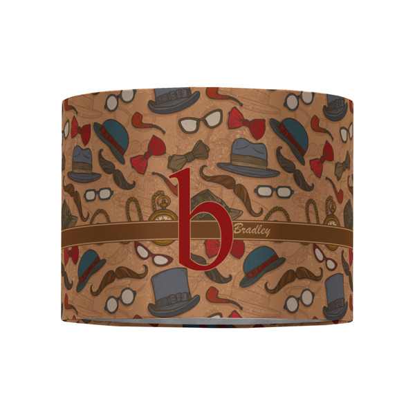 Vintage Hipster 8" Drum Lampshade - FRONT (Fabric)