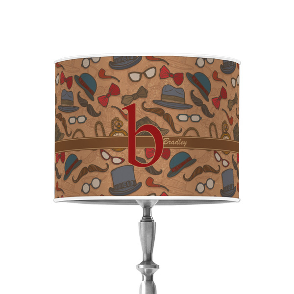 Vintage Hipster 8" Drum Lampshade - ON STAND (Poly Film)