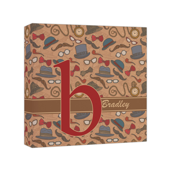 Custom Vintage Hipster Canvas Print - 8x8 (Personalized)