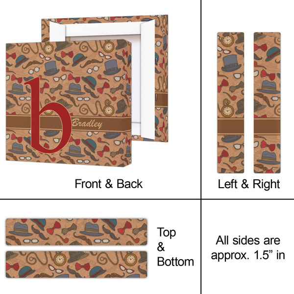 Vintage Hipster 8x8 - Canvas Print - Approval