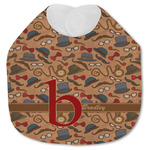 Vintage Hipster Jersey Knit Baby Bib w/ Name and Initial