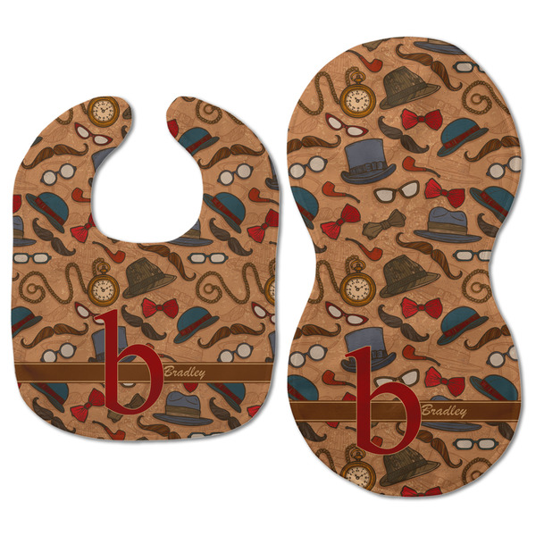 Vintage Hipster Baby Bib & Burp Set - Approval (new bib & burp)