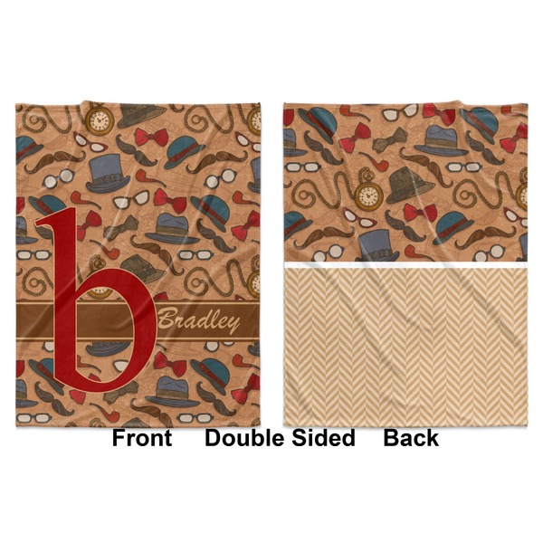 Vintage Hipster Baby Blanket (Double Sided - Printed Front and Back)