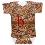 Vintage Hipster Baby Bodysuit 0-3 (Personalized)