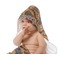 Vintage Hipster Baby Hooded Towel on Child