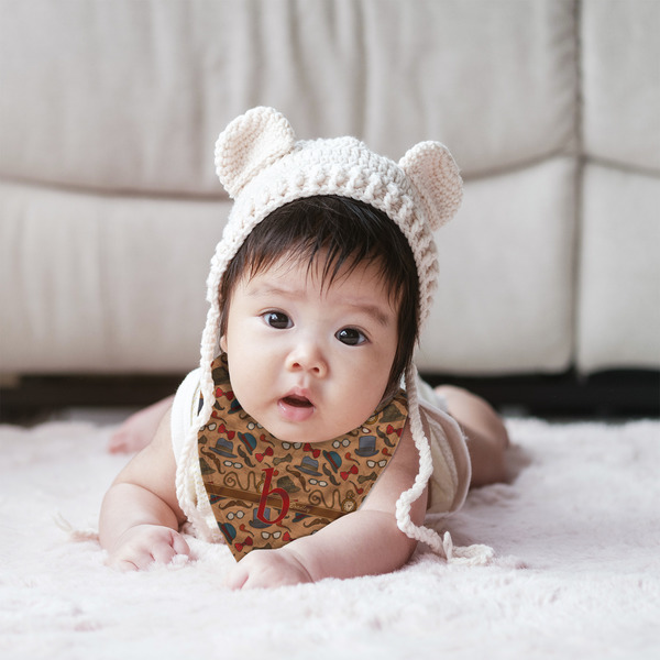 Vintage Hipster Bandana Bib - (Lifestyle 2 girl)