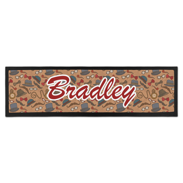 Custom Vintage Hipster Bar Mat - Large (Personalized)