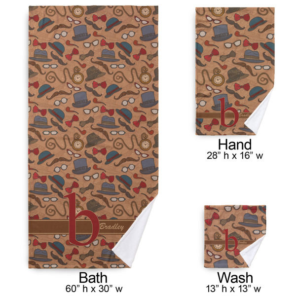 Vintage Hipster Bath Towel Sets - 3-piece - Approval