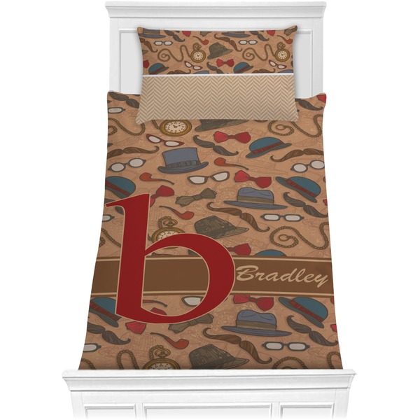 Custom Vintage Hipster Comforter Set - Twin XL (Personalized)