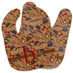 Vintage Hipster Baby Bib w/ Name and Initial