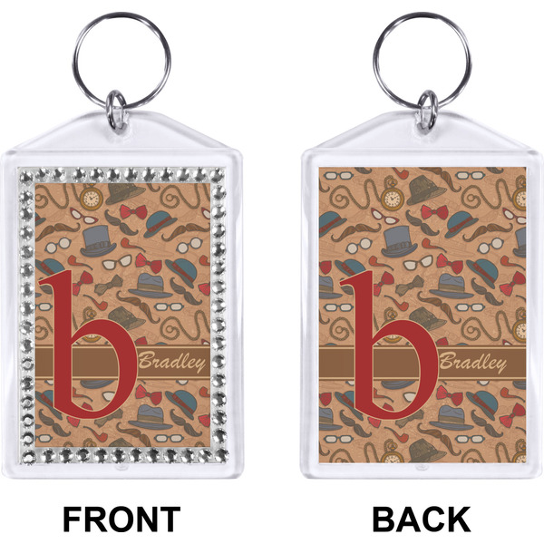 Vintage Hipster Bling Keychain (Front + Back)