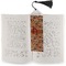 Vintage Hipster Bookmark with tassel - In book