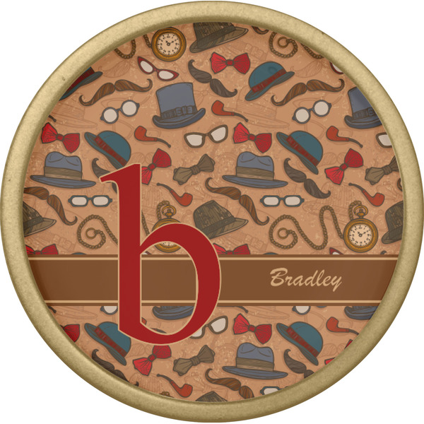 Vintage Hipster Cabinet Knob - Gold - Front