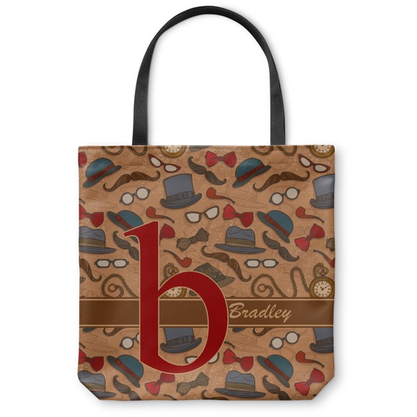 Custom Vintage Hipster Canvas Tote Bag - Small - 13"x13" (Personalized)