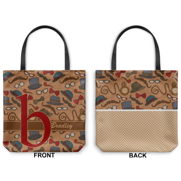 Vintage Hipster Canvas Tote - Front and Back