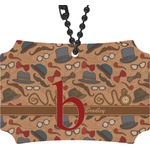 Vintage Hipster Rear View Mirror Ornament (Personalized)