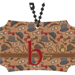 Vintage Hipster Rear View Mirror Ornament (Personalized)