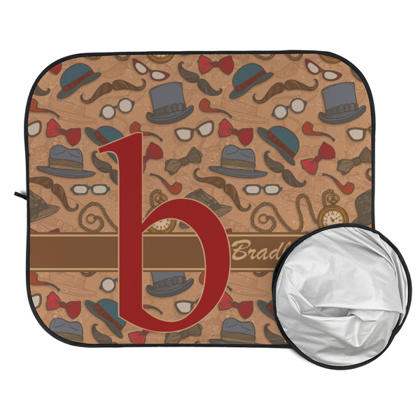 Vintage Hipster Car Sun Shades - FOLDED & UNFOLDED