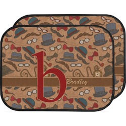 Vintage Hipster Car Floor Mats (Back Seat) (Personalized)