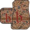 Vintage Hipster Car Floor Mats Set - 2 Front & 2 Back (Personalized)