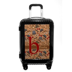 Vintage Hipster Carry On Hard Shell Suitcase (Personalized)