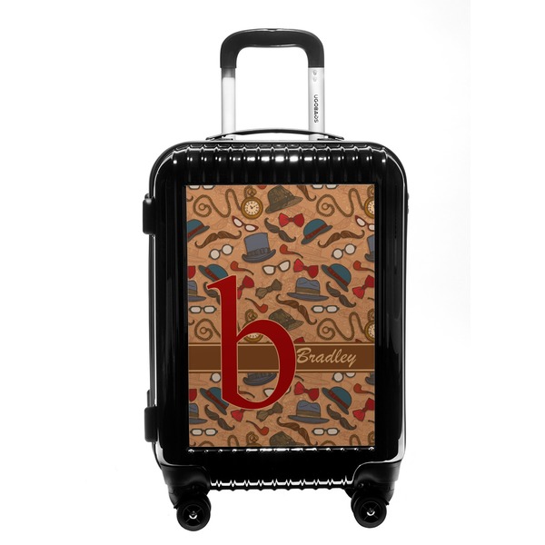 Custom Vintage Hipster Carry On Hard Shell Suitcase (Personalized)