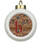 Vintage Hipster Ceramic Ball Ornament (Personalized)