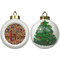 Vintage Hipster Ceramic Christmas Ornament - X-Mas Tree (APPROVAL)